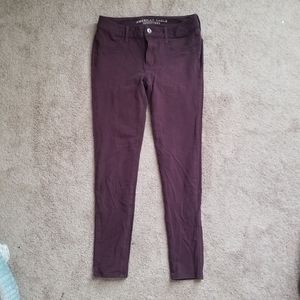 American Eagle Jegging maroon size 6